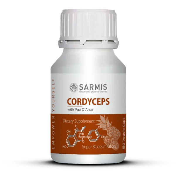 Cordyceps+ with Bromelain - 180 cps veg 33