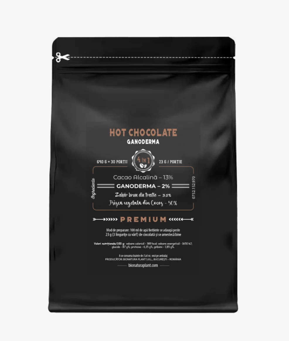 Hot Chocolate 4in1 cu Ganoderma – 690g – veg (30 de portii) 1