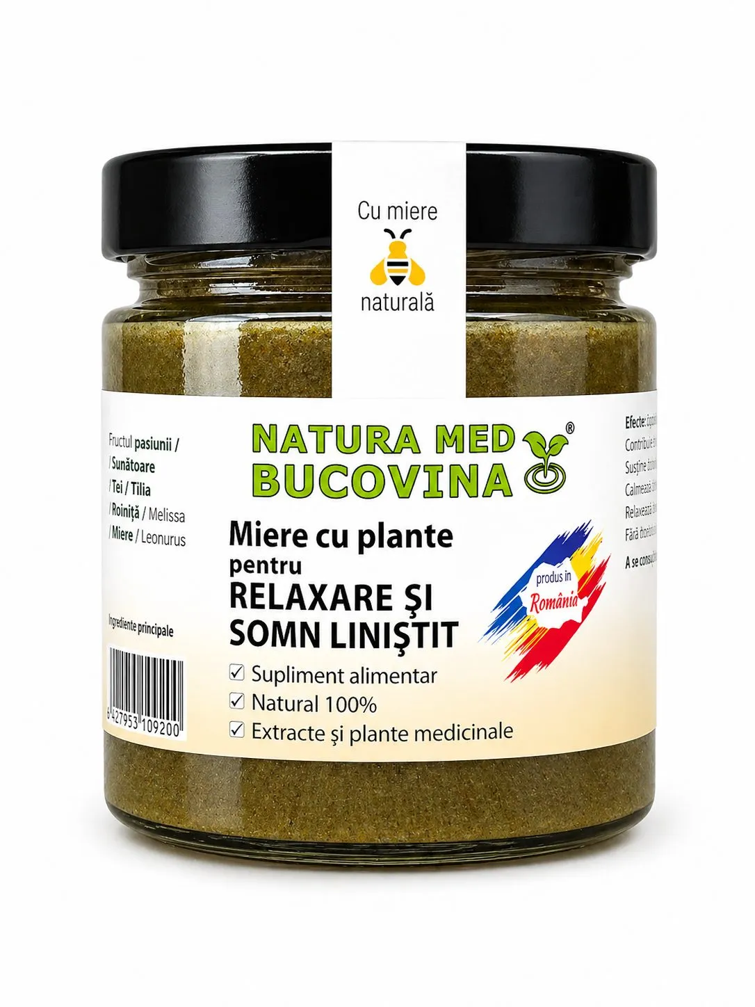 Miere cu plante pentru RELAXARE ȘI SOMN UȘOR – 500g 2 Miere cu plante pentru RELAXARE ȘI SOMN UȘOR – 500g 1
