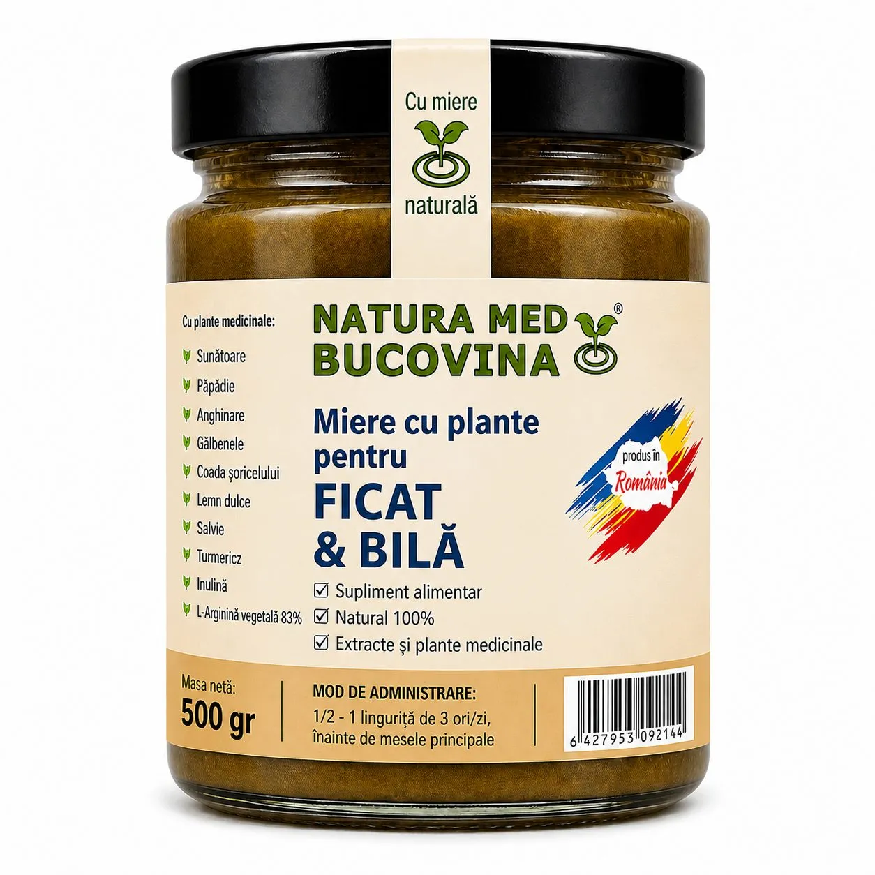 Miere cu plante pentru FICAT ȘI BILĂ -500gr 2 Miere cu plante pentru FICAT ȘI BILĂ -500gr 1